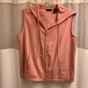 New York & Company workout vest pullover zip L